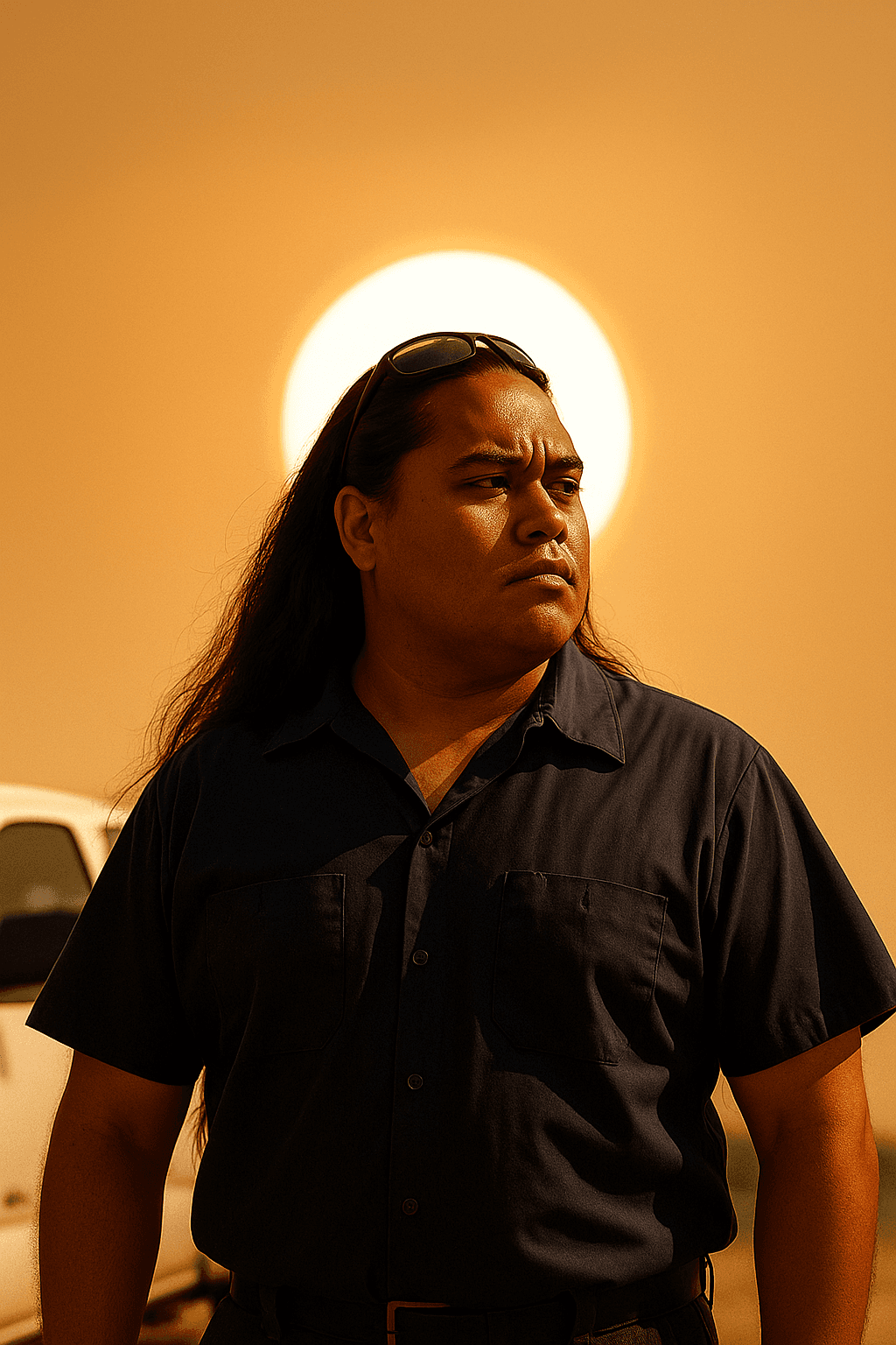 Pool cleaning professional working