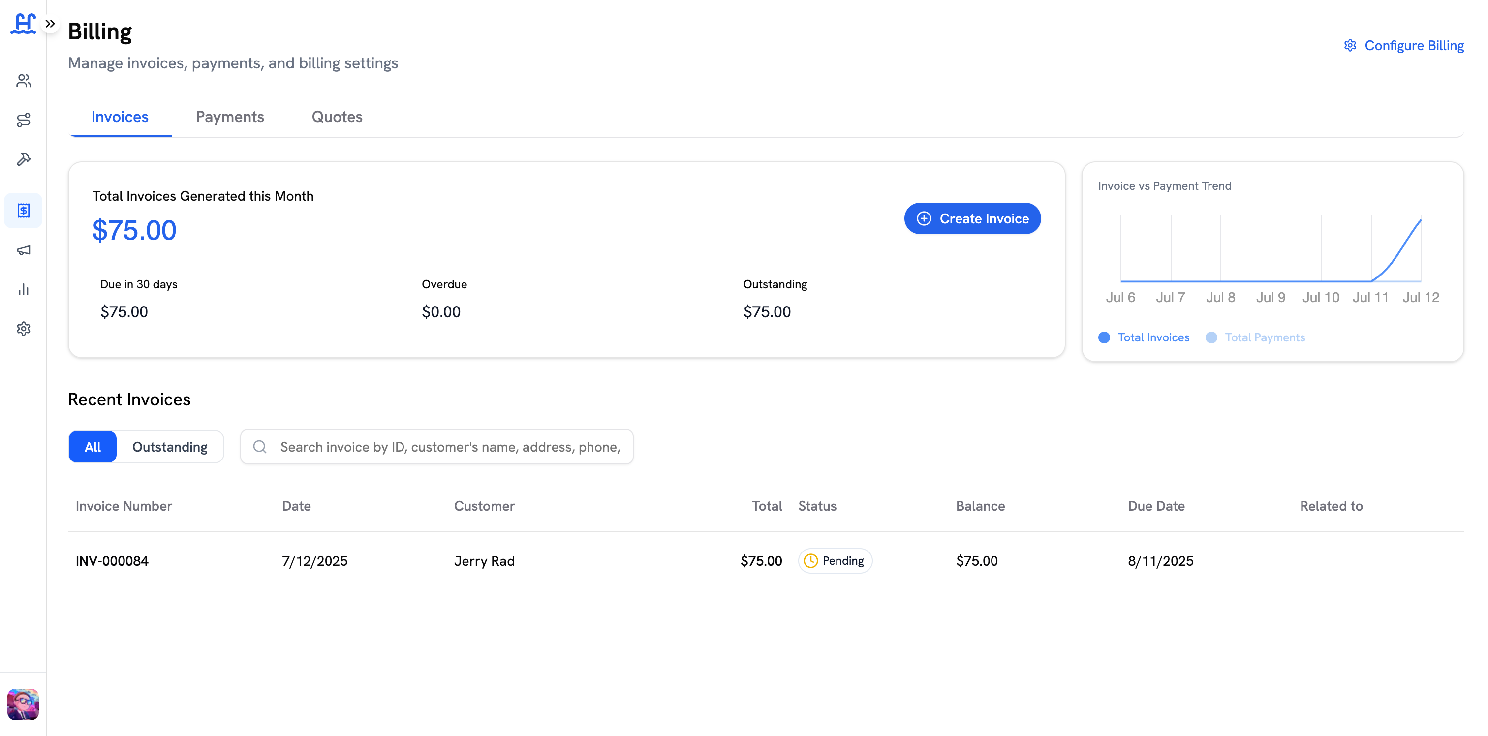 Invoice Dashboard