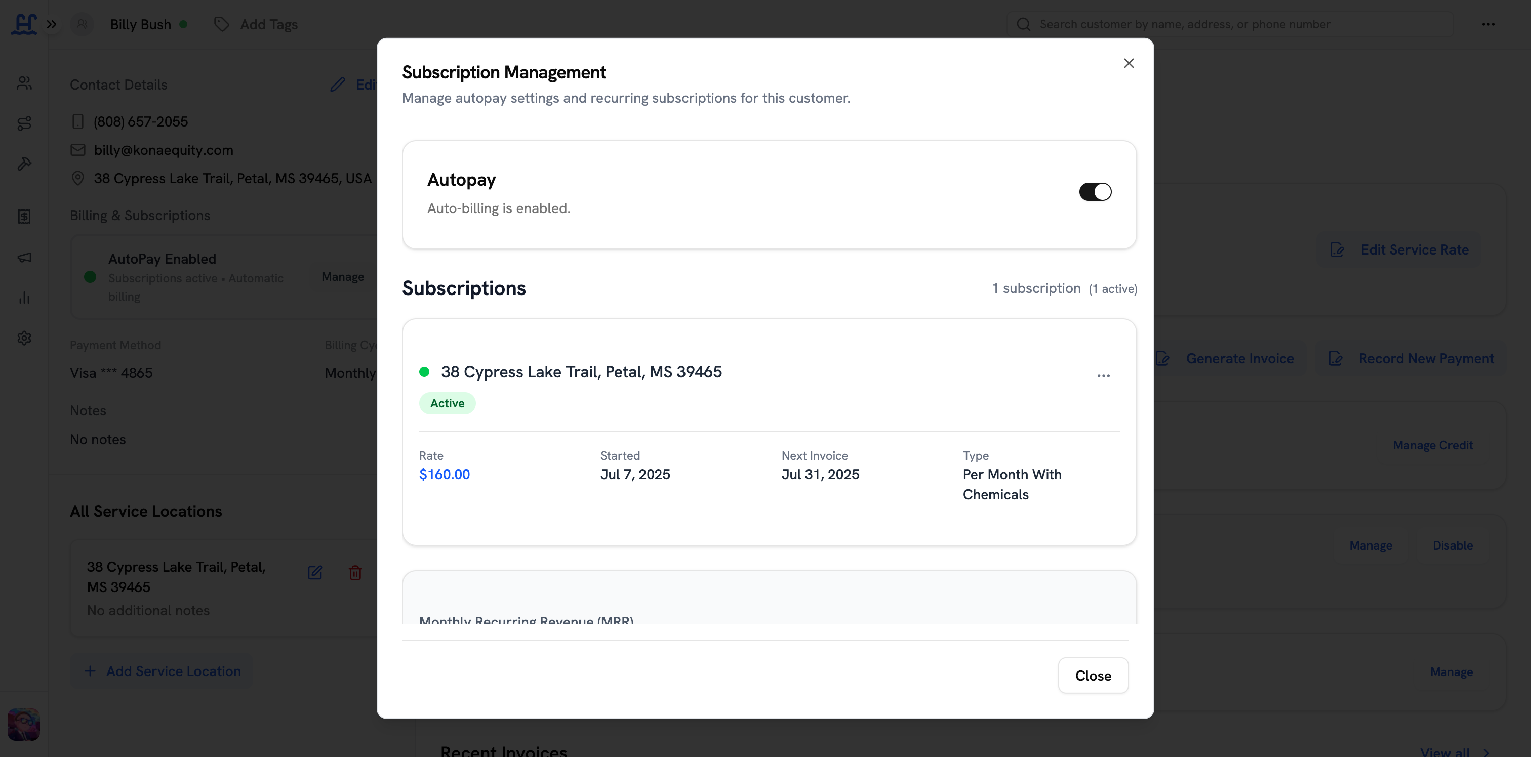 Subscription Management Portal